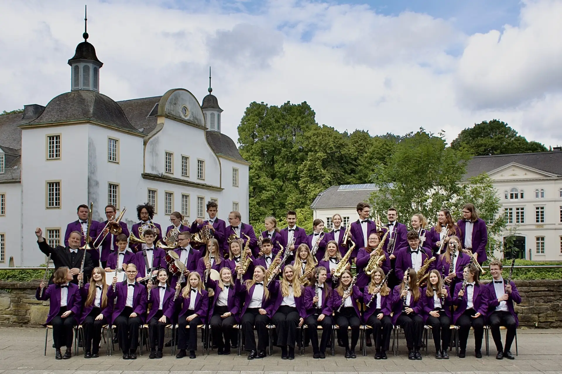 Das Orchester vor Schloss Borbeck